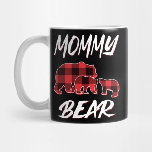 Mommy Bear Red Plaid Christmas Pajama Matching Family Gift Mug